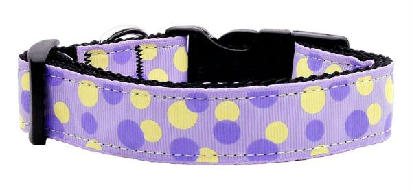 Confetti Dots Nylon Collar Lavender Large