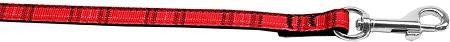 Plaid Nylon Collar  Red 3-8 wide 6ft Lsh