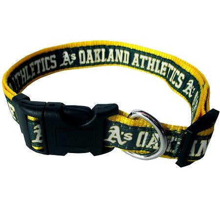 Oakland A's Dog Collar Large