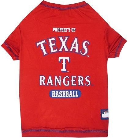 Texas Rangers Baseball Dog Shirt Large