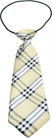 Big Dog Neck Tie Plaid Cream