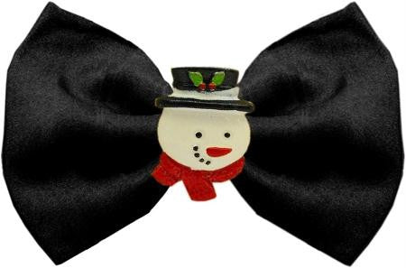 Frosty Chipper Black Pet Bow Tie