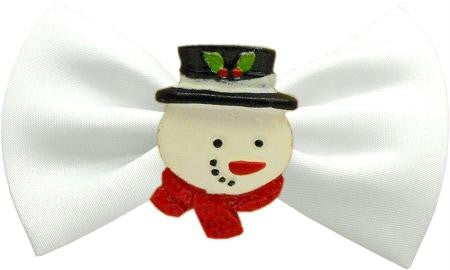 Frosty Chipper White Pet Bow Tie