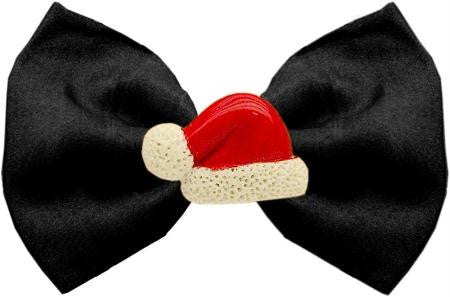 Santa Hat Chipper Black Pet Bow Tie