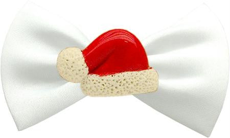 Santa Hat Chipper White Pet Bow Tie