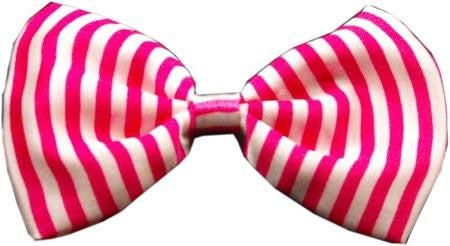 Dog Bow Tie Stripes Pink