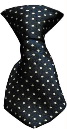 Dog Neck Tie Swiss Dot Blue