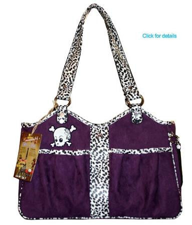 Bone Ami Airline Pet Carrier Purple Skully