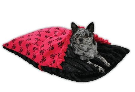 Red Skully Pet Pockets Bedding for Pets that Burrow