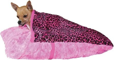 Hot Pink Leopard Pet Pockets Bedding for Pets that Burrow