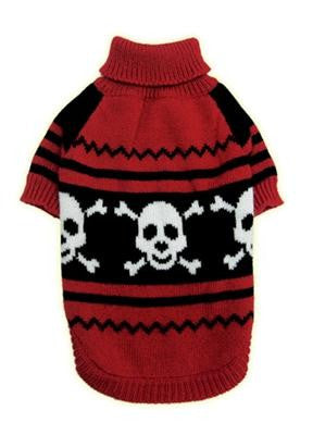 Happy Skull Pet Sweater Size MD
