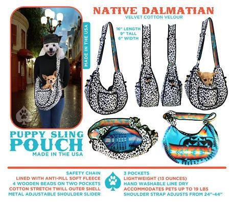Puppy Pouch Sling Native Dalmatian