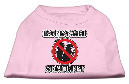 Backyard Security Screen Print Shirts Light Pink XXXL(20)