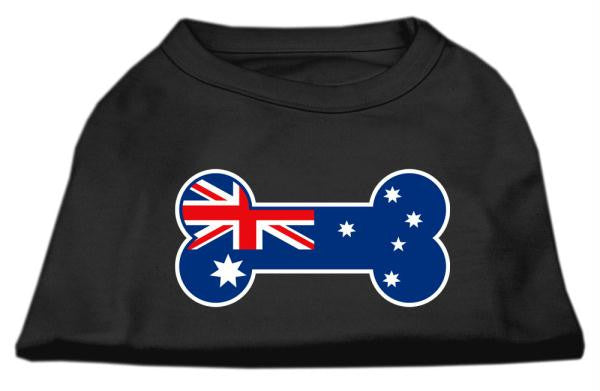 Bone Shaped Australian Flag Screen Print Shirts Black S (10)