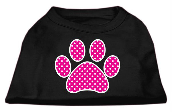 Pink Swiss Dot Paw Screen Print Shirt Black XXXL (20)