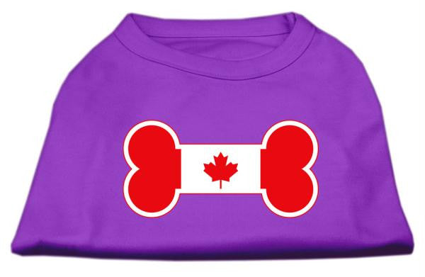 Bone Shaped Canadian Flag Screen Print Shirts Purple XL (16)