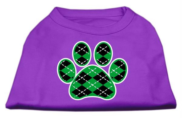 Argyle Paw Green Screen Print Shirt Purple Sm (10)