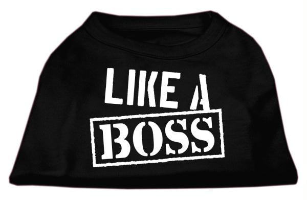 Like a Boss Screen Print Shirt Black Sm (10)