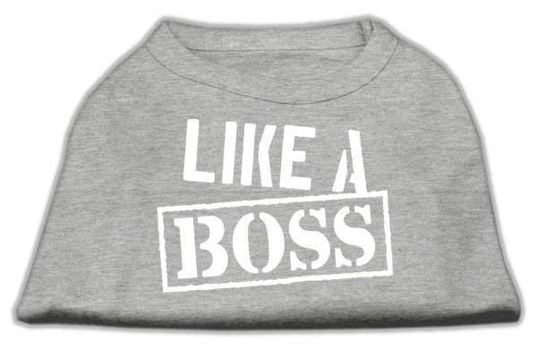 Like a Boss Screen Print Shirt Grey Sm (10)