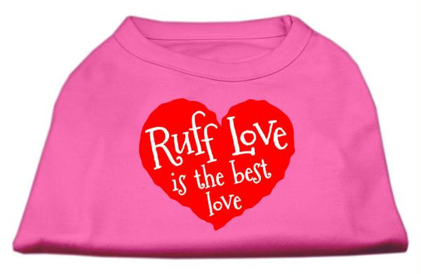 Ruff Love Screen Print Shirt Bright Pink Lg (14)