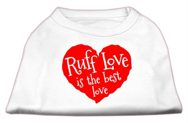 Ruff Love Screen Print Shirt White Lg (14)