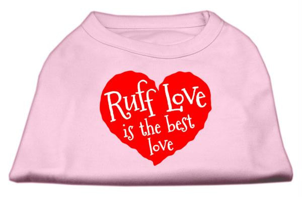 Ruff Love Screen Print Shirt Light Pink Med (12)