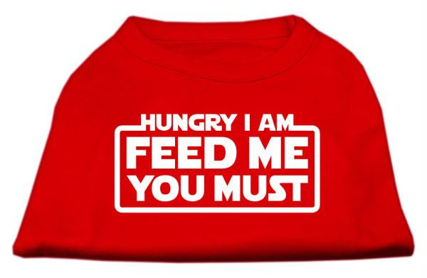 Hungry I am Screen Print Shirt Red Lg (14)