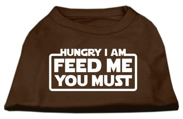 Hungry I Am Screen Print Shirt Brown Med (12)