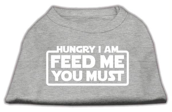 Hungry I am Screen Print Shirt Grey Med (12)