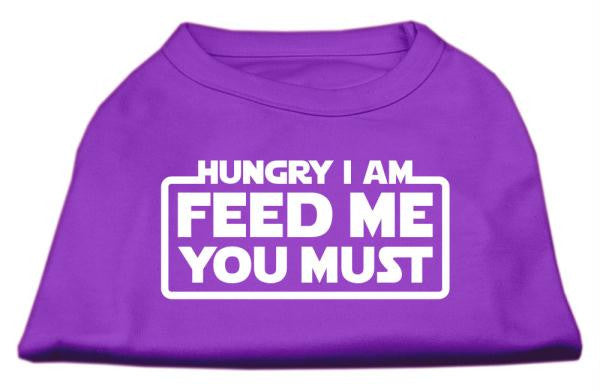 Hungry I am Screen Print Shirt Purple Med (12)