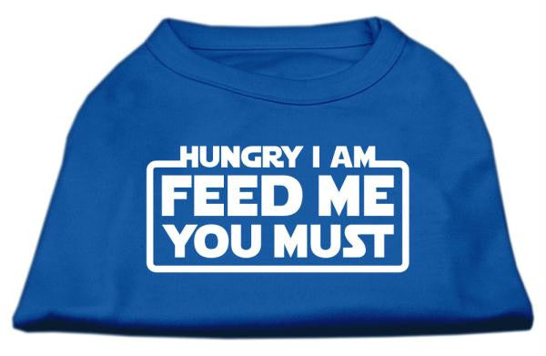 Hungry I Am Screen Print Shirt Blue XS (8)