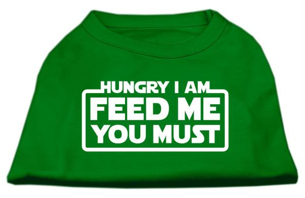 Hungry I Am Screen Print Shirt Emerald Green XS (8)