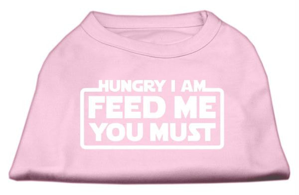 Hungry I am Screen Print Shirt Light Pink XS (8)