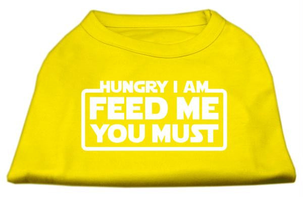 Hungry I Am Screen Print Shirt Yellow XS (8)