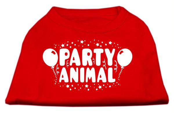 Party Animal Screen Print Shirt Red Sm (10)