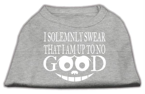 Up to No Good Screen Print Shirt Grey Lg (14)