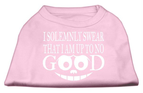 Up to No Good Screen Print Shirt Light Pink Lg (14)