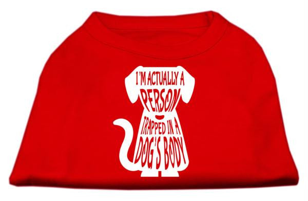 Trapped Screen Print Shirt Red Lg (14)