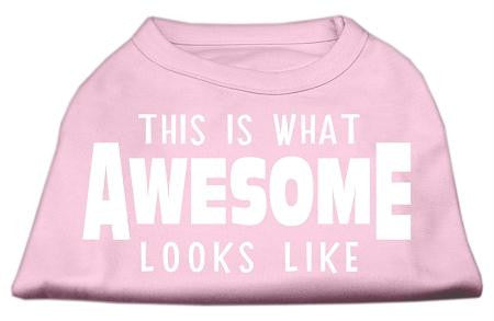 This is What Awesome Looks Like Dog Shirt Light Pink Lg (14)