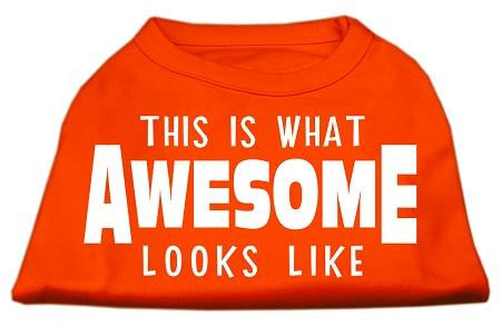 This is What Awesome Looks Like Dog Shirt Orange Lg (14)