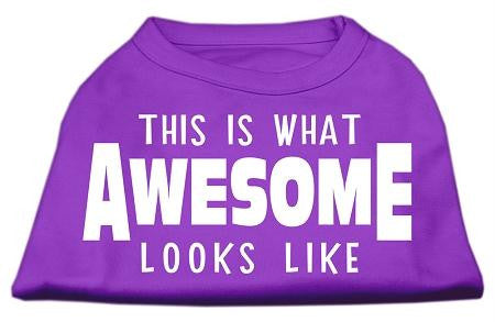 This is What Awesome Looks Like Dog Shirt Purple XL (16)