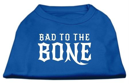 Bad to the Bone Dog Shirt Blue Lg (14)