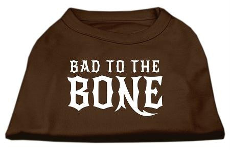 Bad to the Bone Dog Shirt Brown Med (12)