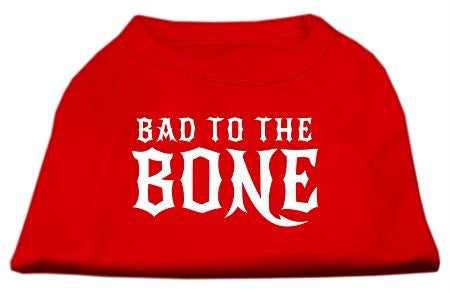 Bad to the Bone Dog Shirt Red Med (12)