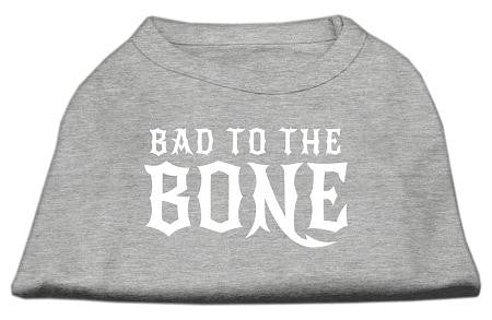 Bad to the Bone Dog Shirt Grey Sm (10)