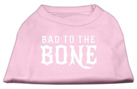 Bad to the Bone Dog Shirt Light Pink XS (8)