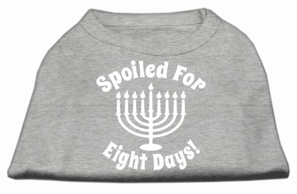 Spoiled for 8 Days Screenprint Dog Shirt Grey Lg (14)