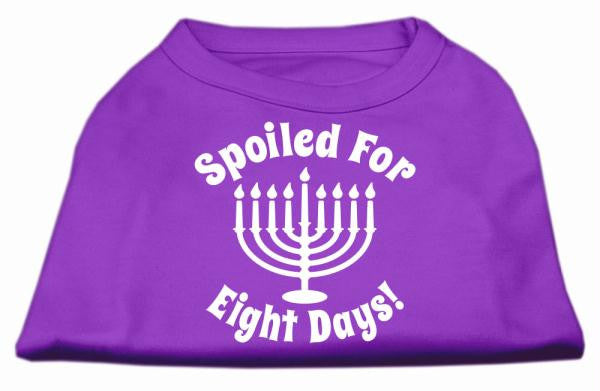 Spoiled for 8 Days Screenprint Dog Shirt Purple Lg (14)