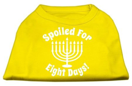 Spoiled for 8 Days Screenprint Dog Shirt Yellow Lg (14)