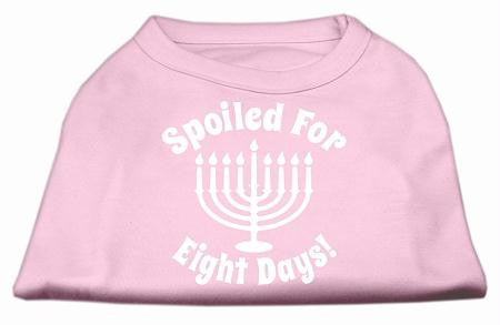 Spoiled for 8 Days Screenprint Dog Shirt Light Pink XL (16)